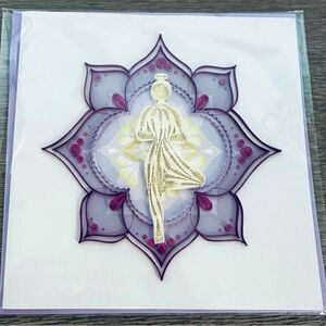 Yoga Tree Pose Quilling Card Quill Art Greeting Card
